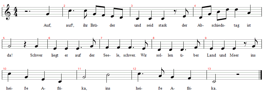 das-kaplied, Noten