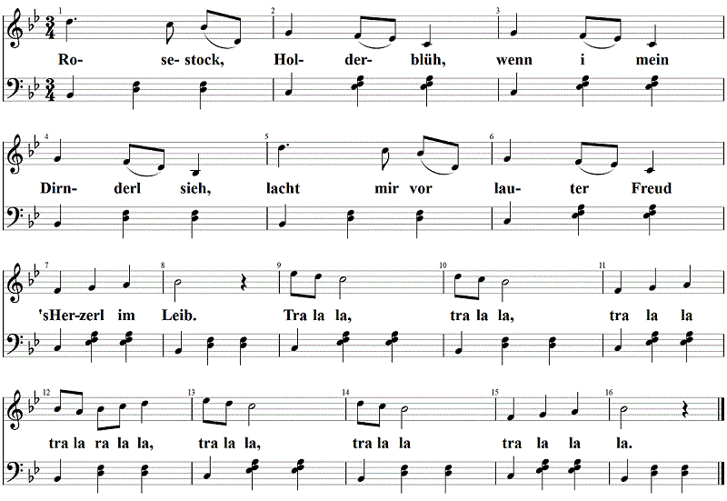 Rosestock, Holderblüh, Noten für Akkordeon/Keyboard